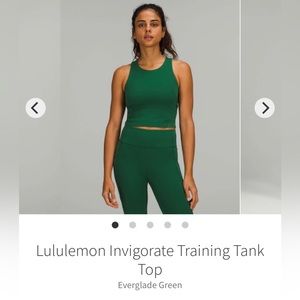 Lululemon Invigorate Train Tank - Everglade Green - 14